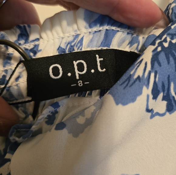 NWT o.p.t. Floral Blue and White Dress - Picture 7 of 7